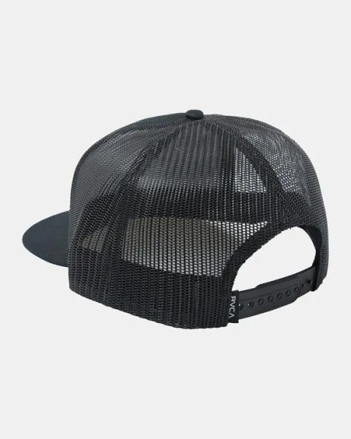 Rvca VA All The Way Print Trucker Hat Rvca Black Men Hats and Beanies