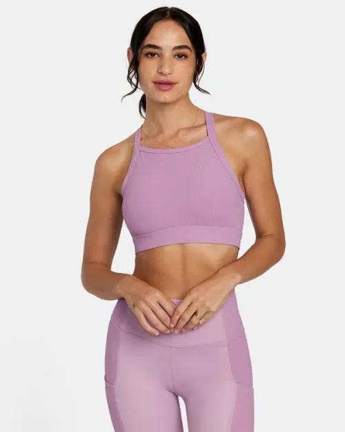Rvca VA Essential High Impact Sports Bra Lilac SportWomen Tops