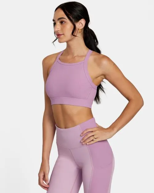 Rvca VA Essential High Impact Sports Bra Lilac SportWomen Tops