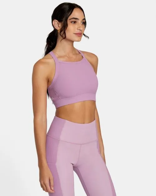 Rvca VA Essential High Impact Sports Bra Lilac SportWomen Tops