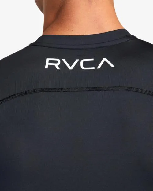 Rvca VA Sport Short Sleeve Rashguard Black SportSurf Compression Clothing