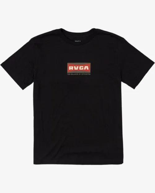 Rvca Wide Angle Short Sleeve TShirt Black Men Tees and Tanks