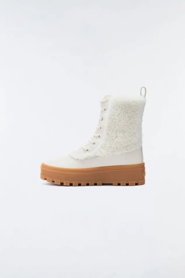 Shearling Lined Boots Women Mackage HERO Shearling Winter Boot For Women Black