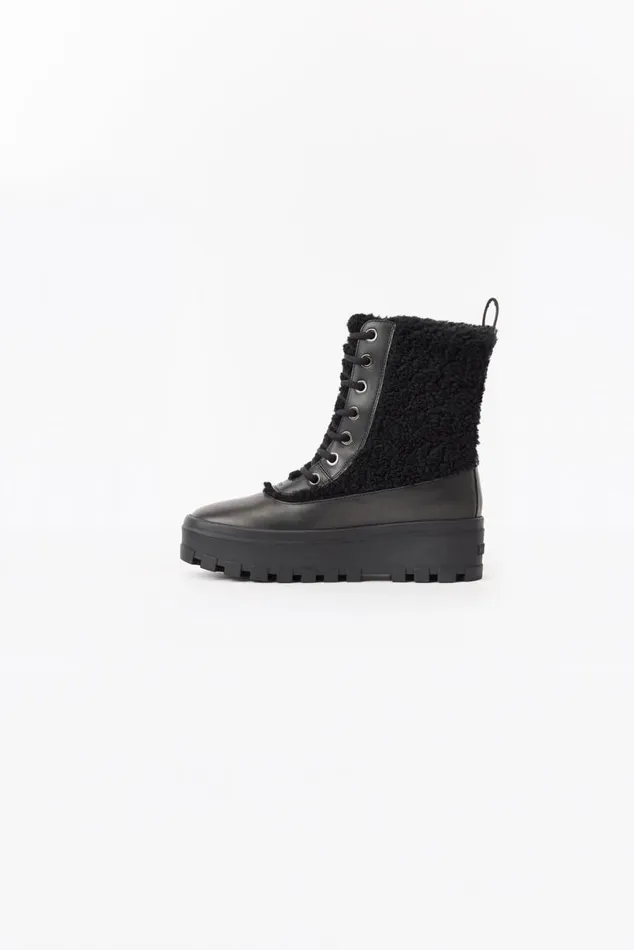 Shearling Lined Boots Women Mackage HERO Shearling Winter Boot For Women Black