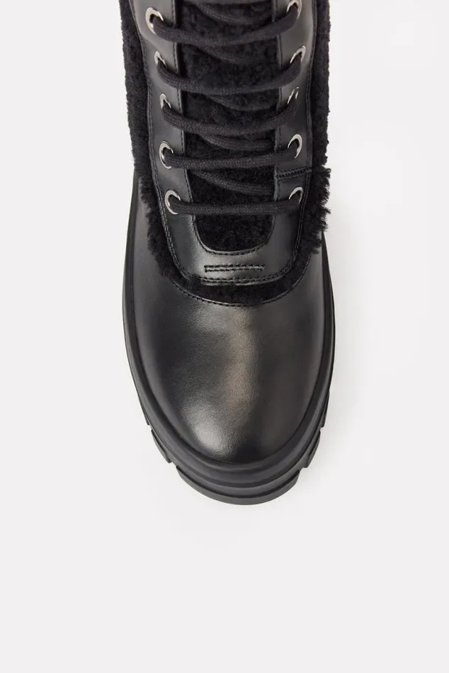 Shearling Lined Boots Women Mackage HERO Shearling Winter Boot For Women Black