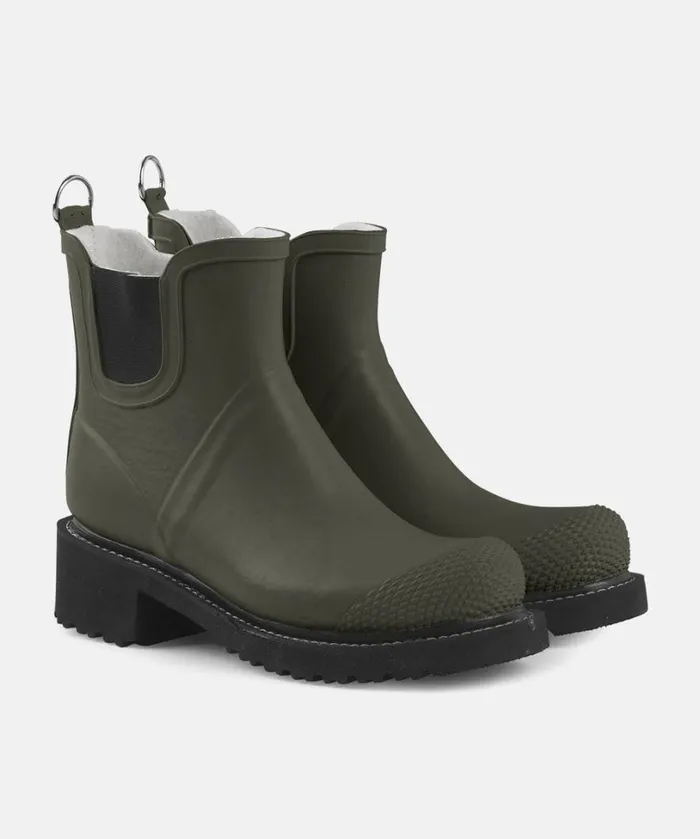 Short Rubber Boots With High Heel 8211 Army Rainboots Ilse Jacobsen Rainboots Short