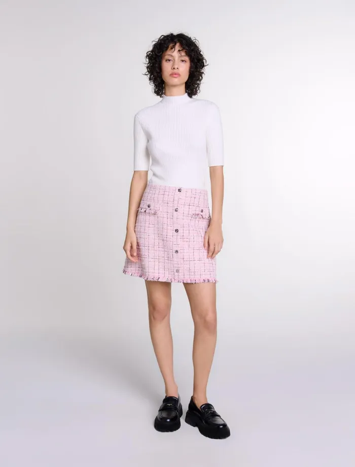 Skirts and Shorts Women Maje Tweed Skirt Pink