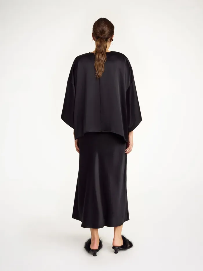 Skirts Women By Malene Birger Boshan Midi Skirt Black Skirts Women By Malene Birger Boshan Midi Skirt Black