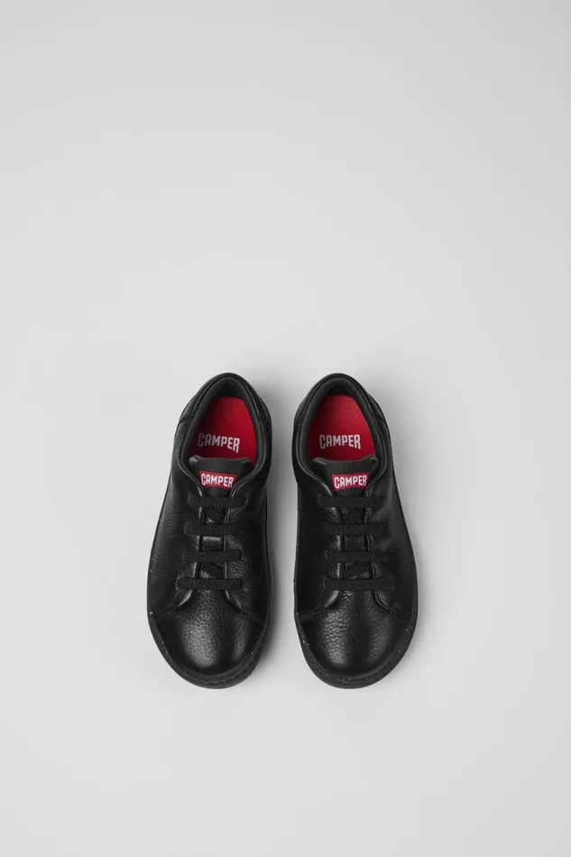Sneakers Kids Camper Peu Touring Black Leather Sneakers