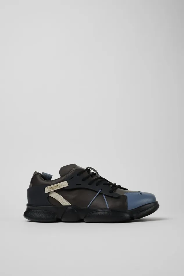 Sneakers Men Camper Twins Multicolored Leather And Textile Sneakers