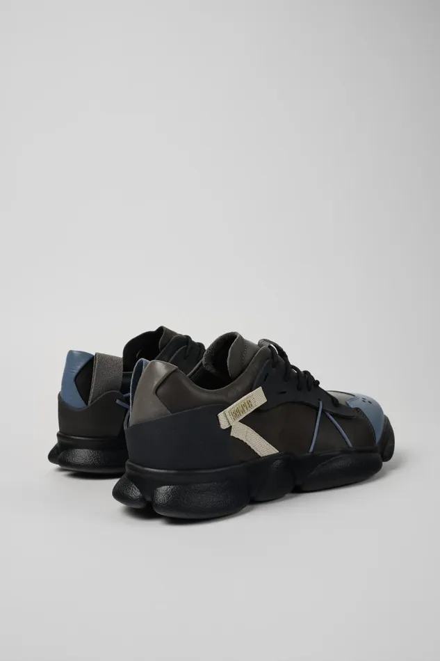 Sneakers Men Camper Twins Multicolored Leather And Textile Sneakers
