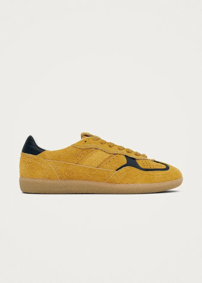 Sneakers WomenMen ALOHAS Tb490 Rife Suede Fuzzy Yellow Leather Sneakers