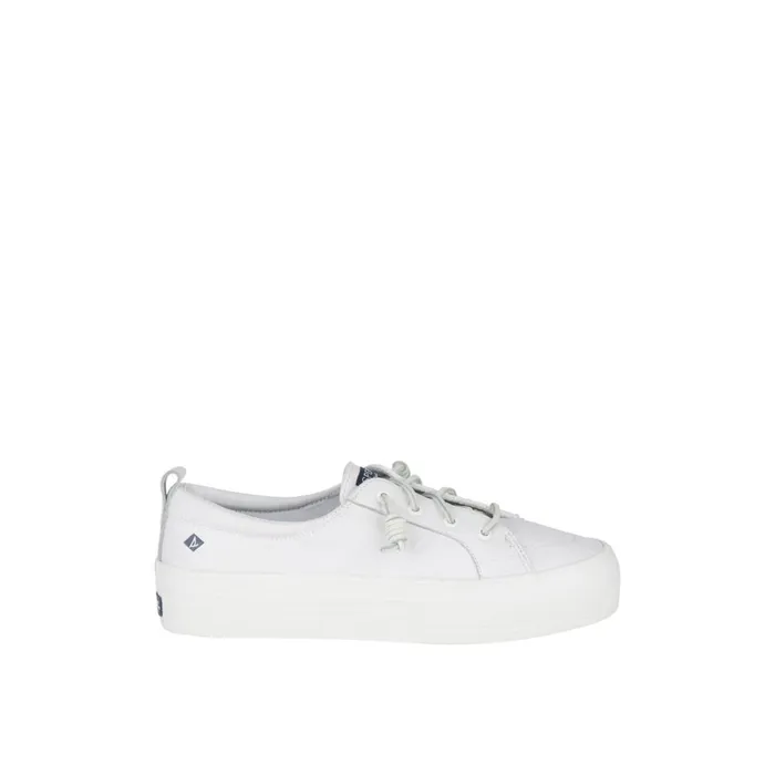Sperry Crest Vibe Platform Leather Sneaker White Women Sneakers