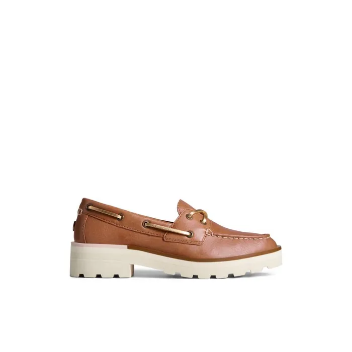 Sperry Lug Boat Shoe Medium Beige Women Boat Shoes
