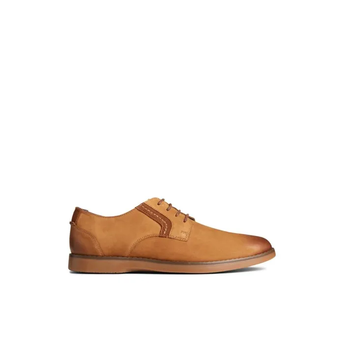 Sperry Newman Oxford Dress Shoe Medium Beige Leather Nubuck Men Loafers and Oxfords