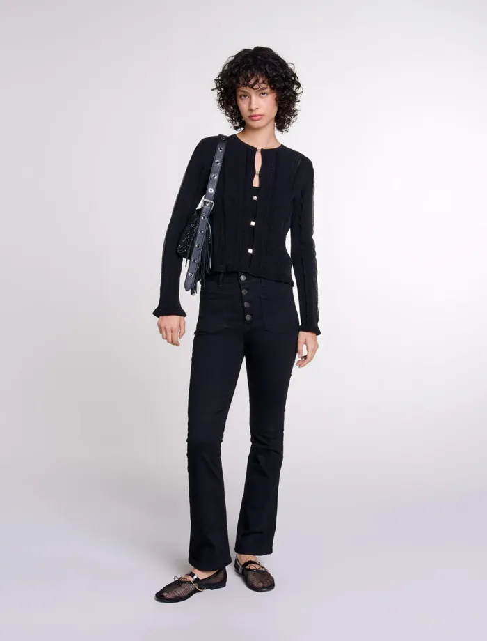 Sweaters and Cardigans Women Maje 2In1 Cardigan Black
