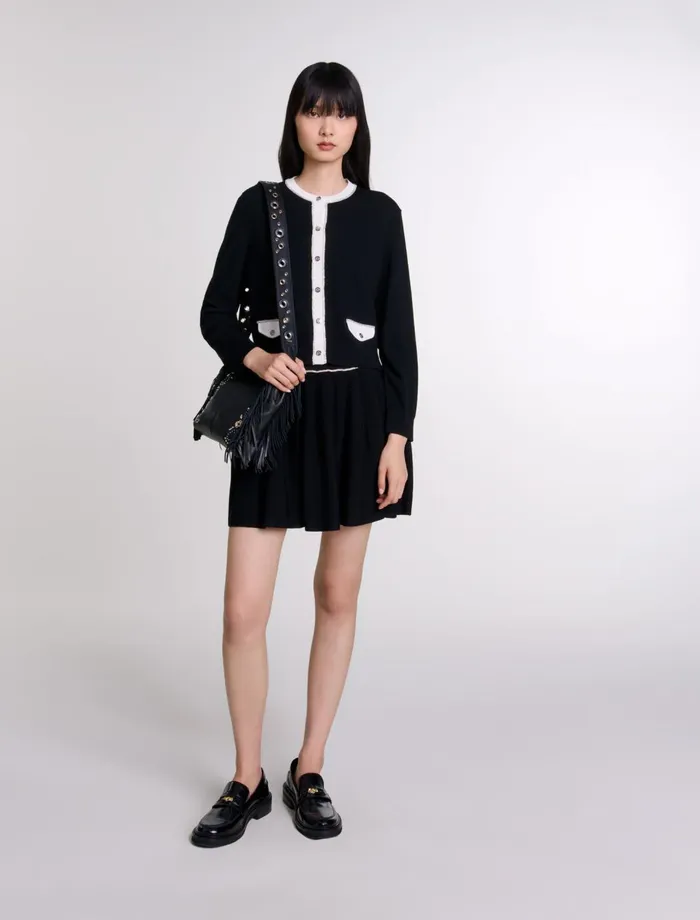 Sweaters and Cardigans Women Maje Rhinestone Cardigan Black