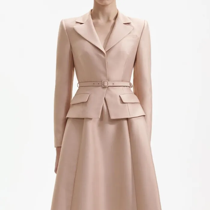 Tailored Taffeta Midi Dress Women Self Portrait Dresses
