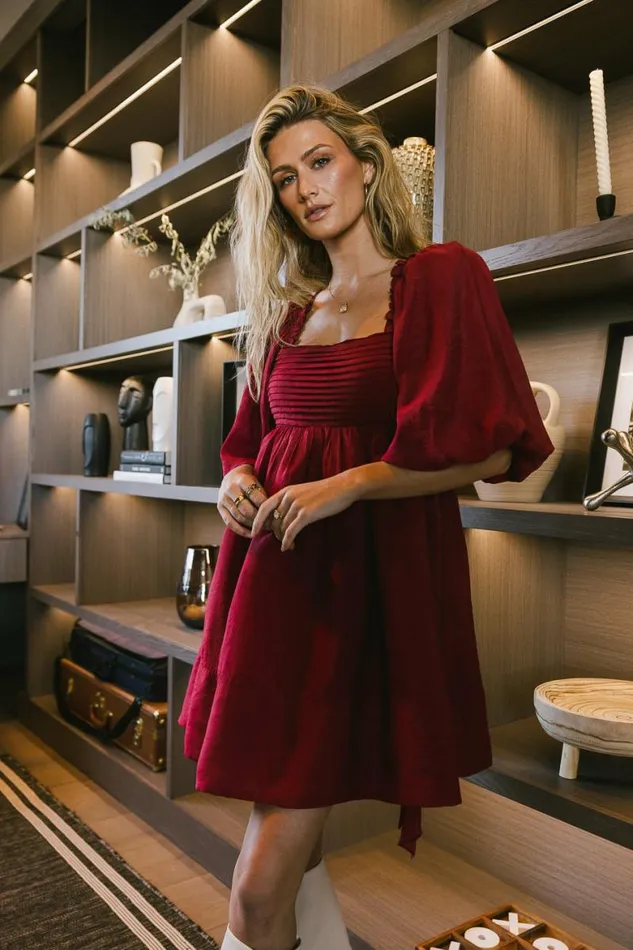 Tanya Mini Dress In Red Red Women Bohme Dresses