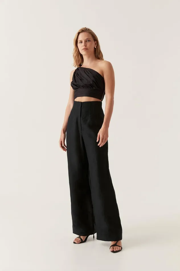 Theory Cinched Pant Black Women Aje Pants