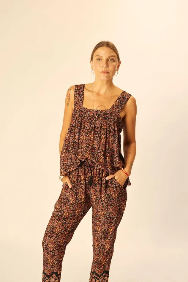 Tops Shop Natalie Martin JASMINE TOP Petite Fleur Noire