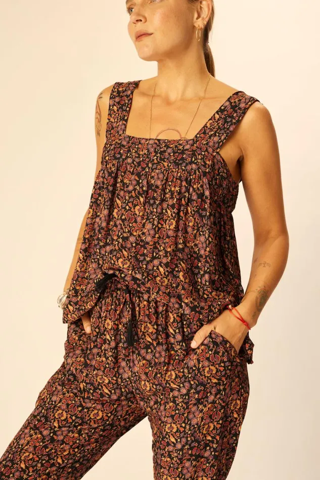 Tops Shop Natalie Martin JASMINE TOP Petite Fleur Noire