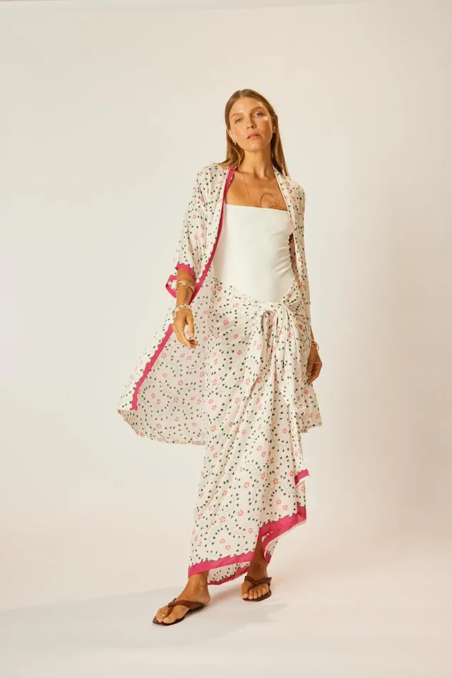 Tops Shop Natalie Martin LENNON KIMONO Pinwheel Cotton
