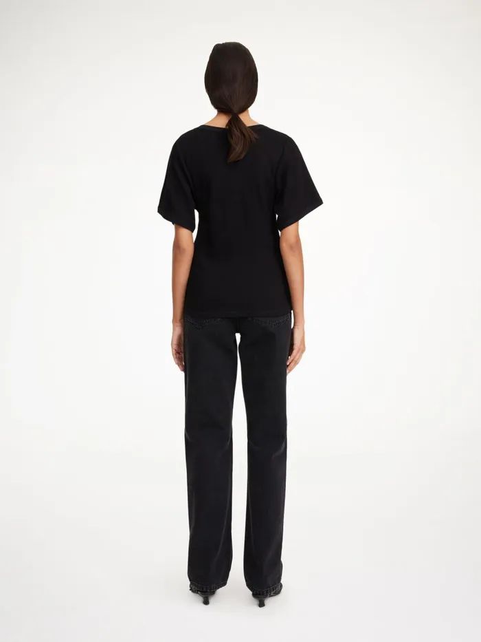 Tops Women By Malene Birger Lunai Tshirt Black Tops Women By Malene Birger Lunai Tshirt Black