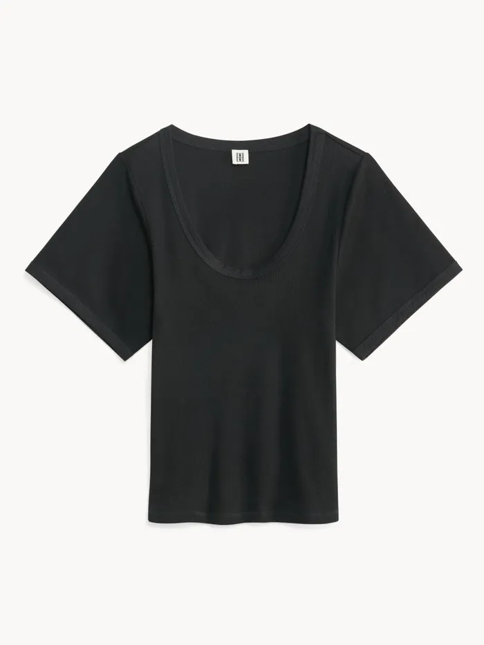 Tops Women By Malene Birger Lunai Tshirt Black Tops Women By Malene Birger Lunai Tshirt Black
