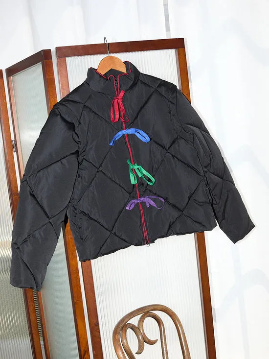 Tops Women Lisa Says Gah Lady Puffer Jacket Black Multi