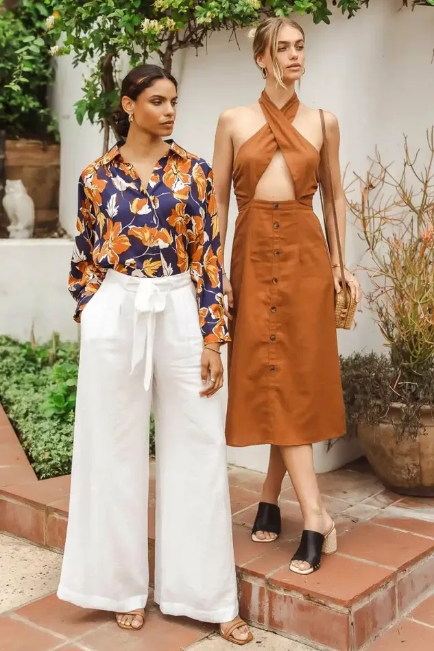 Tracy Midi Dress Camel Women Bohme Dresses