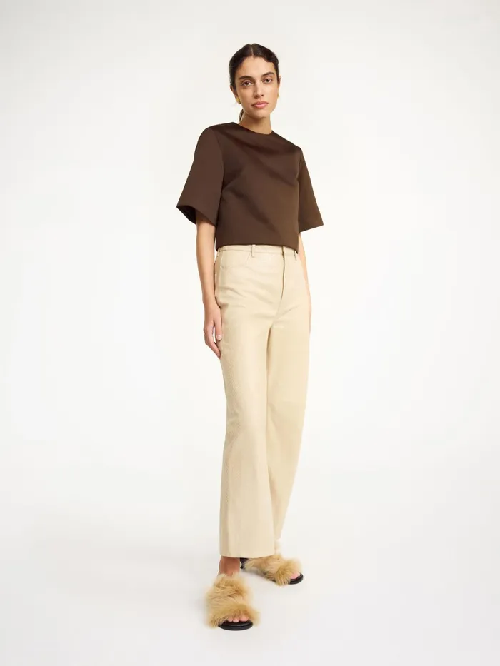 Trousers Women By Malene Birger Cailys Leather Trousers Nomad
