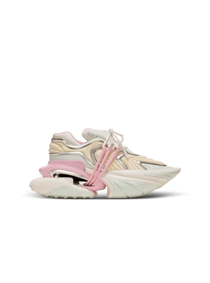 Unicorn Wave Sneakers In Neoprene And Calfskin White Women Balmain Sneakers