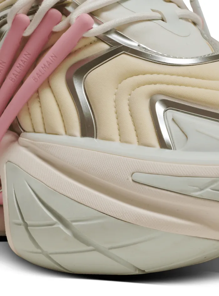 Unicorn Wave Sneakers In Neoprene And Calfskin White Women Balmain Sneakers