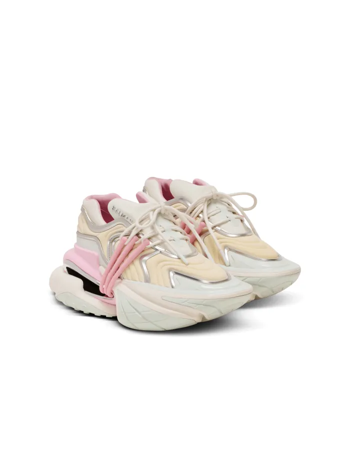 Unicorn Wave Sneakers In Neoprene And Calfskin White Women Balmain Sneakers