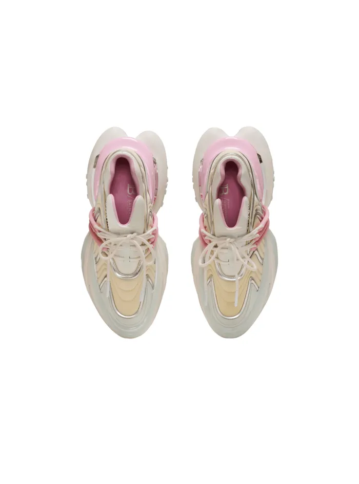 Unicorn Wave Sneakers In Neoprene And Calfskin White Women Balmain Sneakers