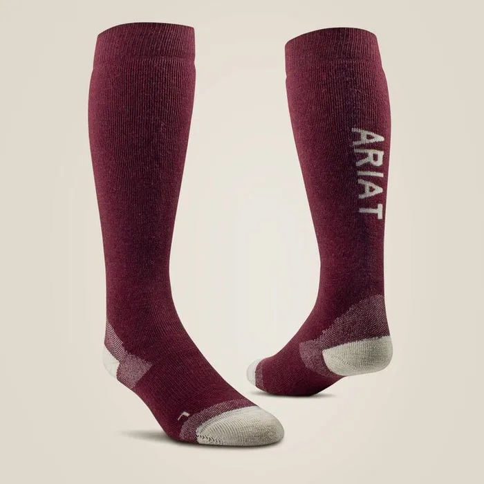 Unisex Socks Ariat Country Performance Merino Socks Tawny Port