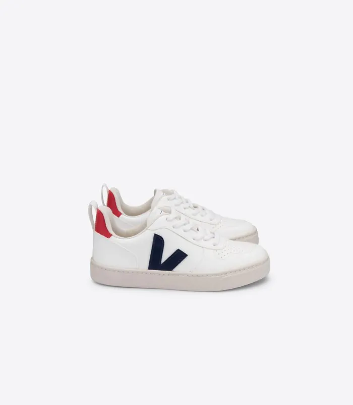 VEJA V10 Kids V10 LACES CWL WHITE COBALT PEKIN