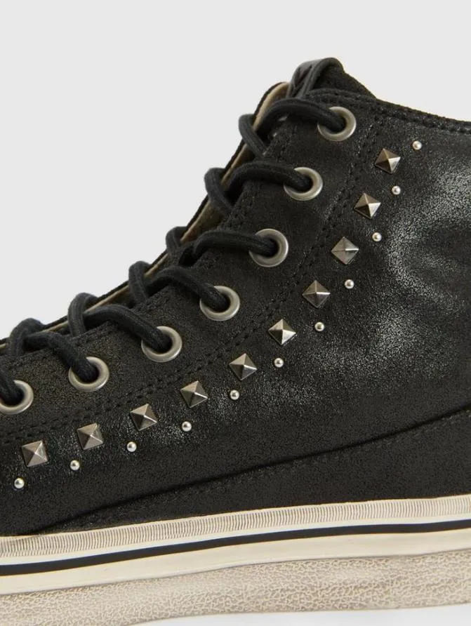 VULC MULTI STUD MID TOP Black ShoesLeather John Varvatos Leather Sneakers