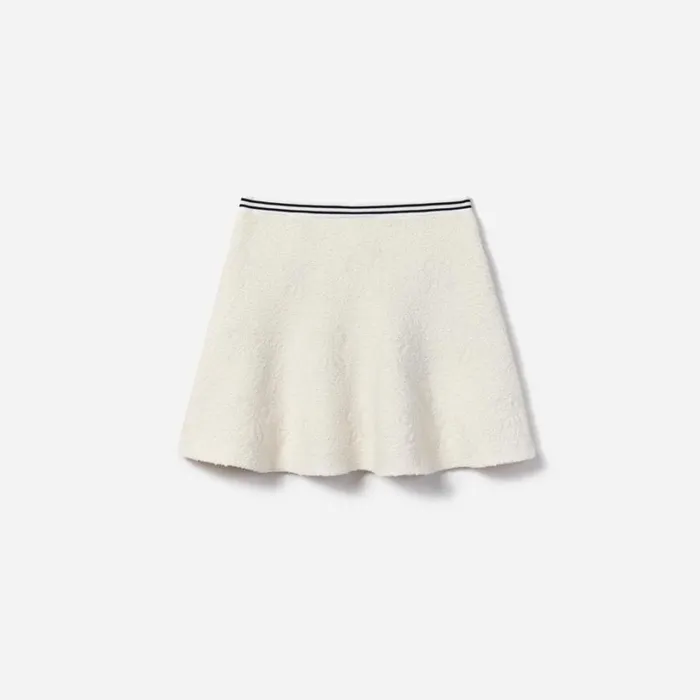 White Jacquard Knit Skirt Kids Self Portrait Knitwear