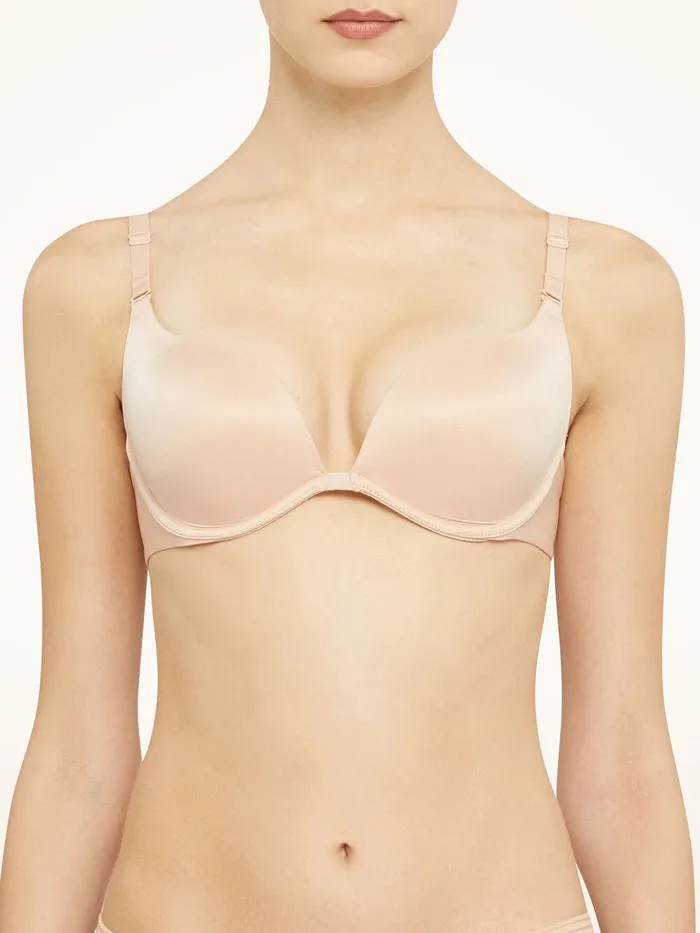 Wolford Bras and Bottoms Sheer Touch PushUp Bra Rosepowder 8211 Women