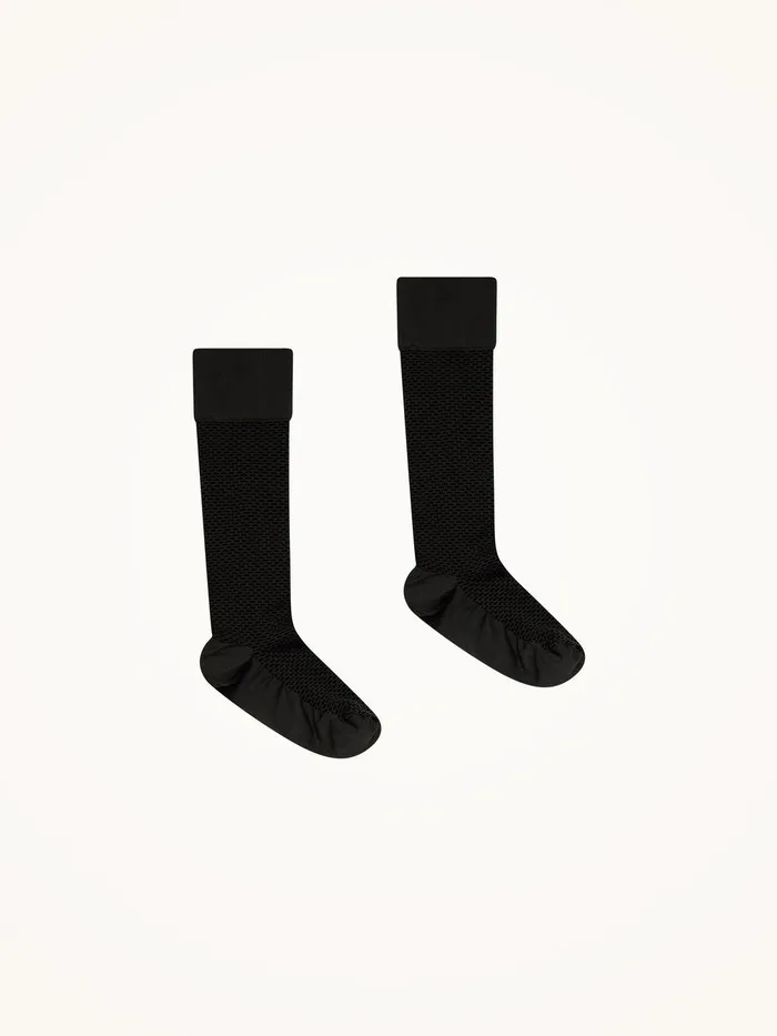 Wolford ThighHighs and KneeHighs Mesh KneeHighs Black 8211 Women