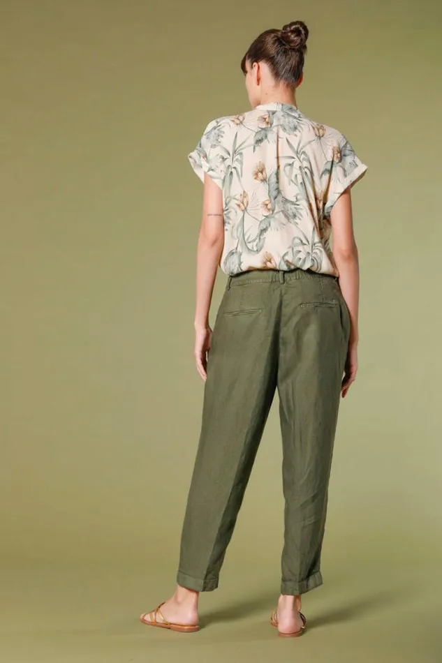 Woman Adele MM Short Sleeve Shirt In Popeline With Flower Pattern Mason039s Shirts