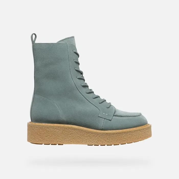 Woman Geox Ankle Boots ELIDEA WOMAN Sage Combat Boots Sage