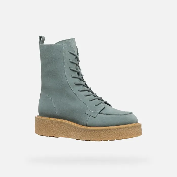 Woman Geox Ankle Boots ELIDEA WOMAN Sage Combat Boots Sage
