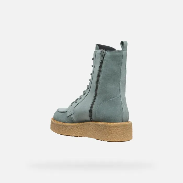 Woman Geox Ankle Boots ELIDEA WOMAN Sage Combat Boots Sage