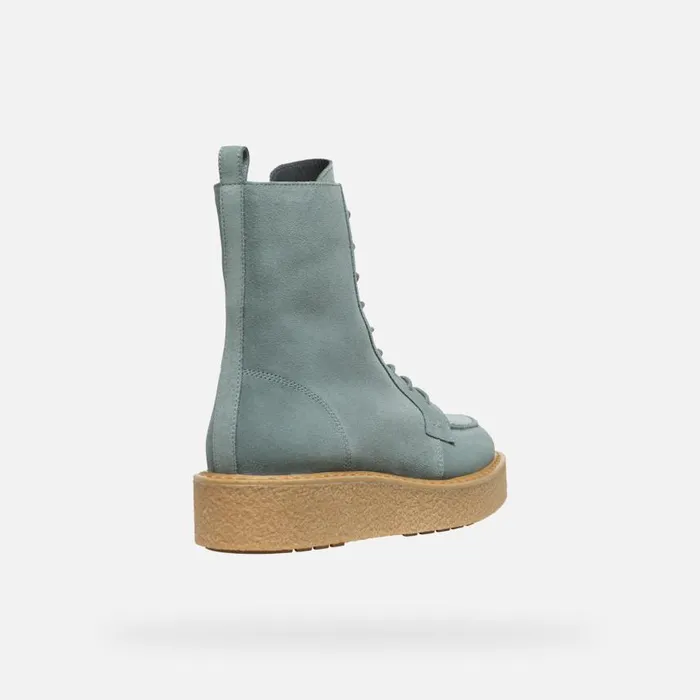 Woman Geox Ankle Boots ELIDEA WOMAN Sage Combat Boots Sage