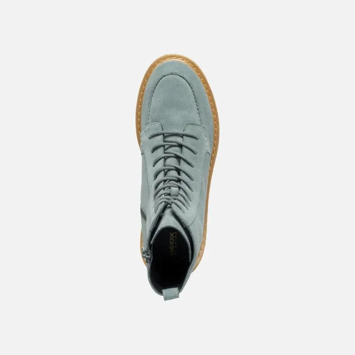 Woman Geox Ankle Boots ELIDEA WOMAN Sage Combat Boots Sage