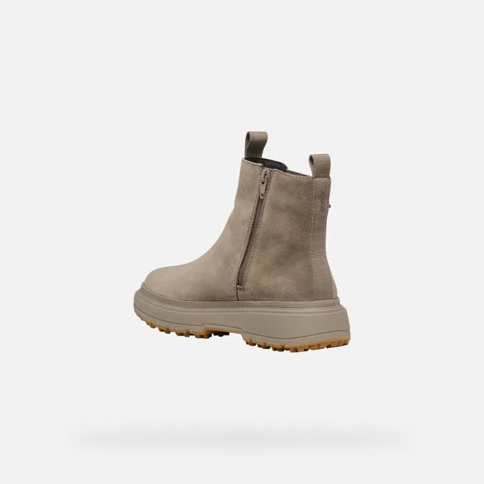 Woman Geox Ankle Boots LAMIDIE GRIP ABX WOMAN Taupe Waterproof Ankle Boots Taupe