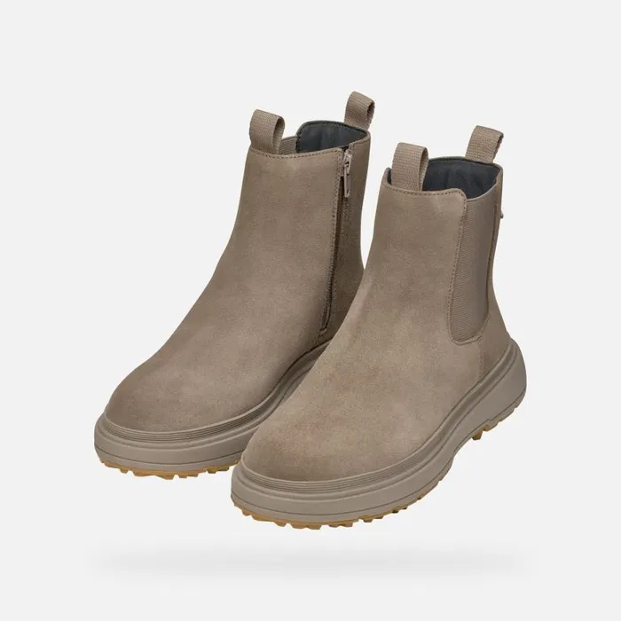 Woman Geox Ankle Boots LAMIDIE GRIP ABX WOMAN Taupe Waterproof Ankle Boots Taupe